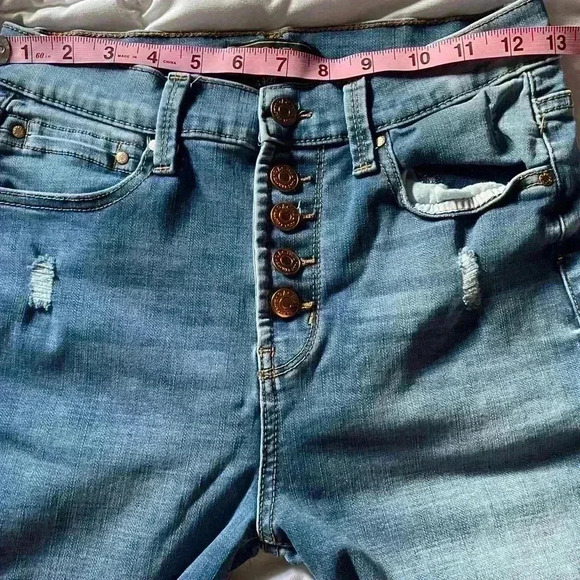 RACHEL Rachel Roy Women’s Distressed Button Fly Jeans Size 4/27 - Picture 8 of 14
